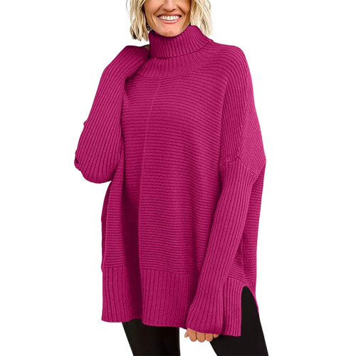 Hässliche Weihnachtspullover für Damen, schulterfreier Pullover, lässiger Strickpullover mit langen Ärmeln