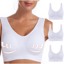 3 buc sutiene fără fereastră pentru femei, plus mărime, respirabil, sutien sport, sutien cu cupă întreagă, confortabil, lenjerie intimă S-6XL