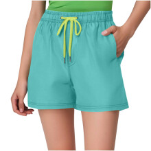 Pantaloni scurți de plajă cu uscare rapidă pentru femei și bărbați, talie elastică, căptușeală din plasă, buzunare – Pantaloni scurți