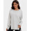 Damen Oversized Langarm-Pullover-Sweatshirts mit Rundhalsausschnitt 6
