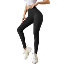 Pantaloni de yoga pentru femei, pantaloni de yoga negri, comozi, elastici, cu picior drept, pentru fitness, S