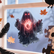 Μεγάλα αυτοκόλλητα παραθύρων για το Halloween – Αυτοκόλλητα φαντασμάτων για