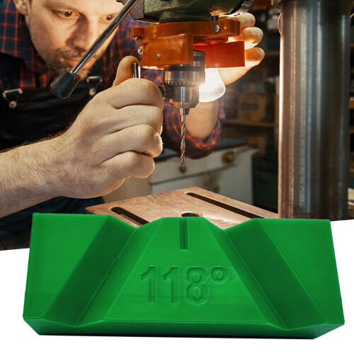 Drill Bit Sharpening Guide Jig – Manual Drill Bit Grinder Tool for Bench Grinder – 118 and 135 Angle Drill Bit Sharpener 1