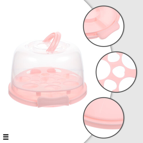 Cake Travel Container Pink 1 Set 2