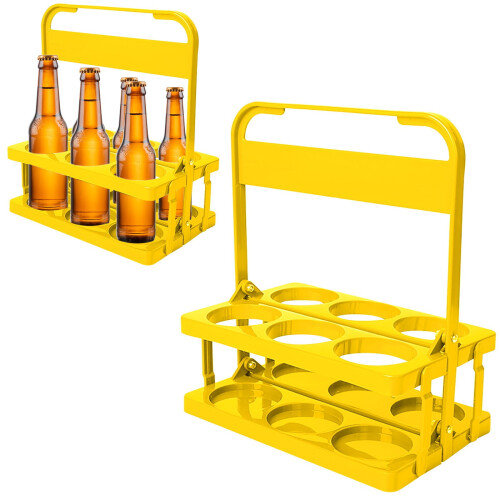 Hopfällbar plastflaskställ för 6 standardflaskor 1