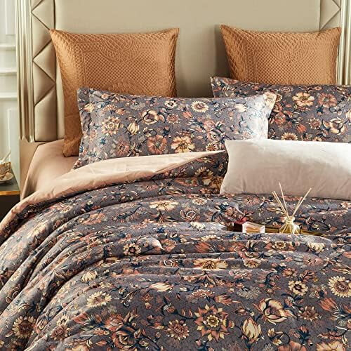 Queensize dynebetræk med pudebetræk – Vintage Boho 2