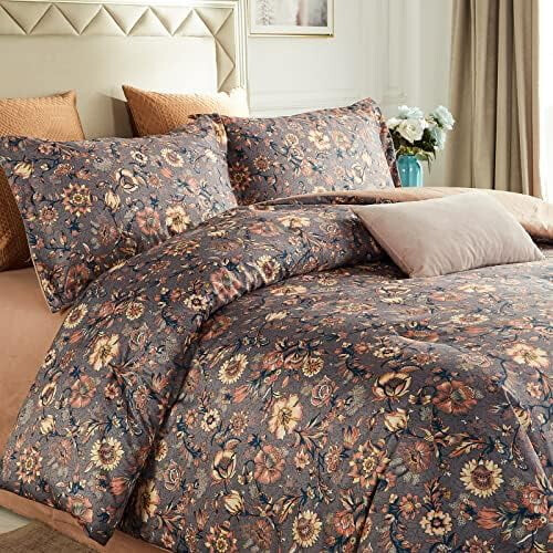 Queensize dynebetræk med pudebetræk – Vintage Boho 1