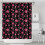 Cortina de chuveiro floral Pioneer Flower 72x84 polegadas com 12 1