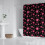 Cortina de chuveiro floral Pioneer Flower 72x84 polegadas com 12 2