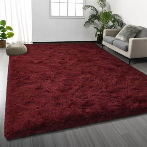 Shag Area Rug4x6 – Εξαιρετικά μαλακό βελούδινο χαλί για σαλόνι, υπνοδωμάτιο, παιδικό