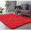 Shaggy Red Rug, 2x3Area Rugs για σαλόνι, αντιολισθητικό εξαιρετικά άνετο αφράτο χαλί δαπέδου 1