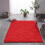 Shaggy Red Rug, 2x3Area Rugs για σαλόνι, αντιολισθητικό εξαιρετικά άνετο αφράτο χαλί δαπέδου 2