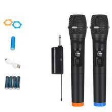 Wireless Handheld Microphone 1 Tow 2 Home Outdoor Audio for Home Party Speaker Singing