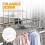 Laundry Room Clothes Drying Rack Silver Stainless Steel 1Set 3