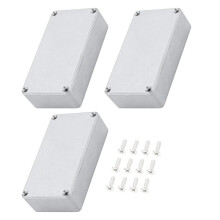 3 Pièces 125B/1590N1 Boîtier de Pédale D'Effet de Guitare en Aluminium Boîtier de Pédale en Métal Inachevé 122x66x39.5mm avec Caoutchouc