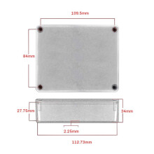 3PCS 1590BB Guitar Pedal Enclosure Aluminum Diecast Stomp Box Case Toggle Box 120x94.5x34MM