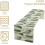 Linen Table Runner 13 x 90 in Green Forest Design 3