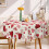 Rund dug til Valentinsdag, 70 tommer, polyester med hjerteprint 5