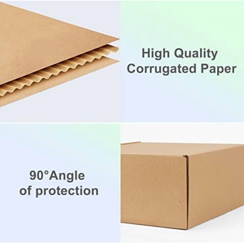 Pacote com 50 caixas de envio de 9x6x2 polegadas (23x15x5 cm), pequenas caixas de papelão ondulado para envio de correspondências, embalagens e 2