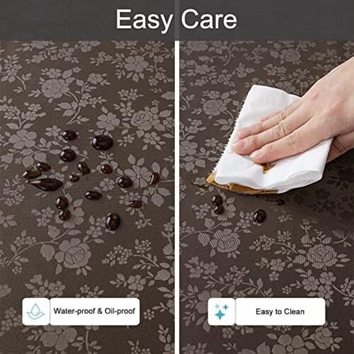 Floral Embossed Vinyl Tablecloth, Rectangle 2