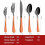 Stainless Steel Silverware Set Pink Black 20-Piece 2