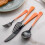 Stainless Steel Silverware Set Pink Black 20-Piece 7