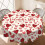 Rund dug til Valentinsdag, 70 tommer, polyester med hjerteprint 4