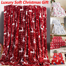 Christmas Snowflake Throw Blanket Red 130x100cm