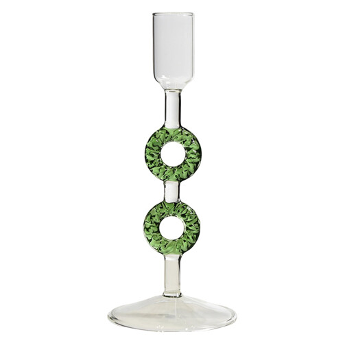 Weihnachtsbaum-Kerzenhalter-Set aus Glas, 3er-Set