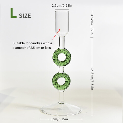 Weihnachtsbaum-Kerzenhalter-Set aus Glas, 3er-Set 2