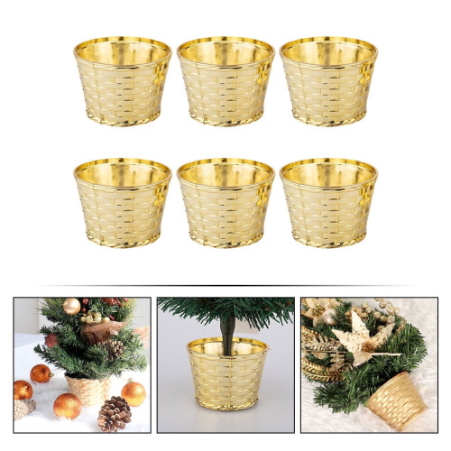 Golden Plastic Tabletop Christmas Tree Stand 2