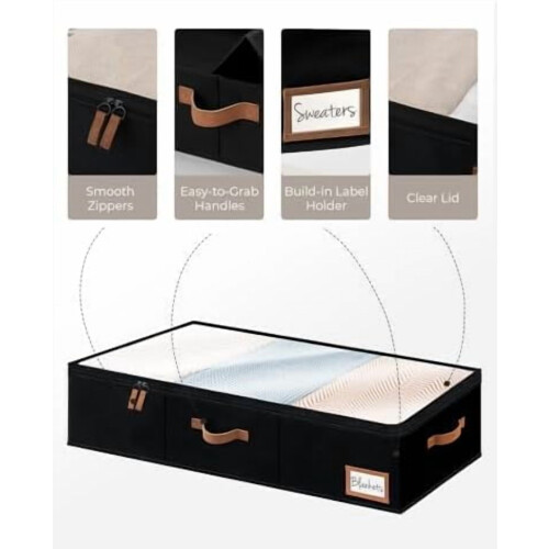 Ampio contenitore sottoletto con maniglie e porta etichette. 2