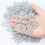 Plastikglitter snefnug ornamenter 36 stk. 7