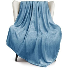 Fleece Throw Blanket 50x60 in Slate Blue