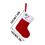 Initial Christmas Stocking – Red & White Knit, 7.9 in 5