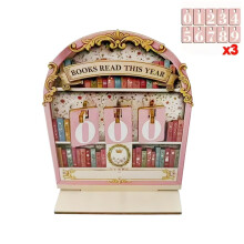 Carnet de lecture annuel en bois 15 x 11 cm