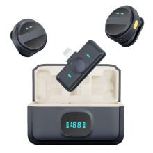 Wireless Lavalier Microphone Noise Cancellation Audio Video Recording Microphone