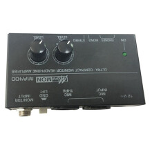 MA400 Preamplificador de Auriculares Preamplificador de Micrófono Audio 6,35 mm y 3,5 mm Salidas de Auriculares Mezclador Enchufe Estadounidense