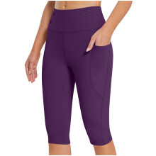Női magas derekú, zsebes, skinny capri nadrág