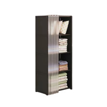 Armoire de rangement à 4 niveaux sur pied avec protection anti-poussière