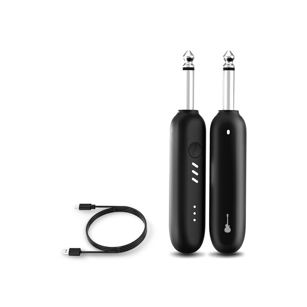 Wireless Guitar System, Uhf 3.0 Audio Wireless Guitar Transmitter And Receiver For Electric Instrument For Guitar Bass Black 6132795446436