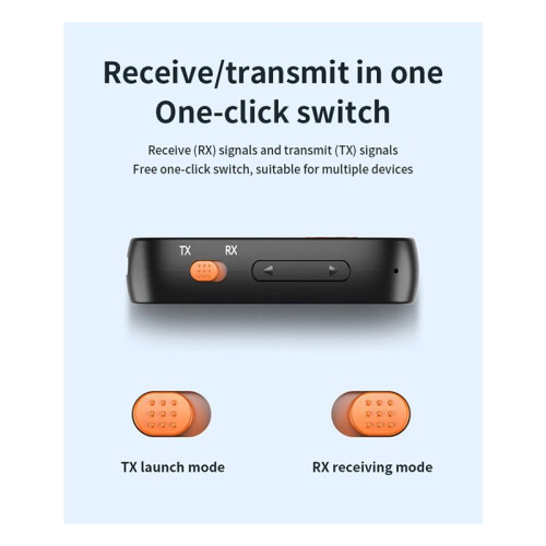 5.3 Audio Transmitter and Receiver 2 in 1 Wireless 3.5mm Aux Audio Adapter  Transmitter 1