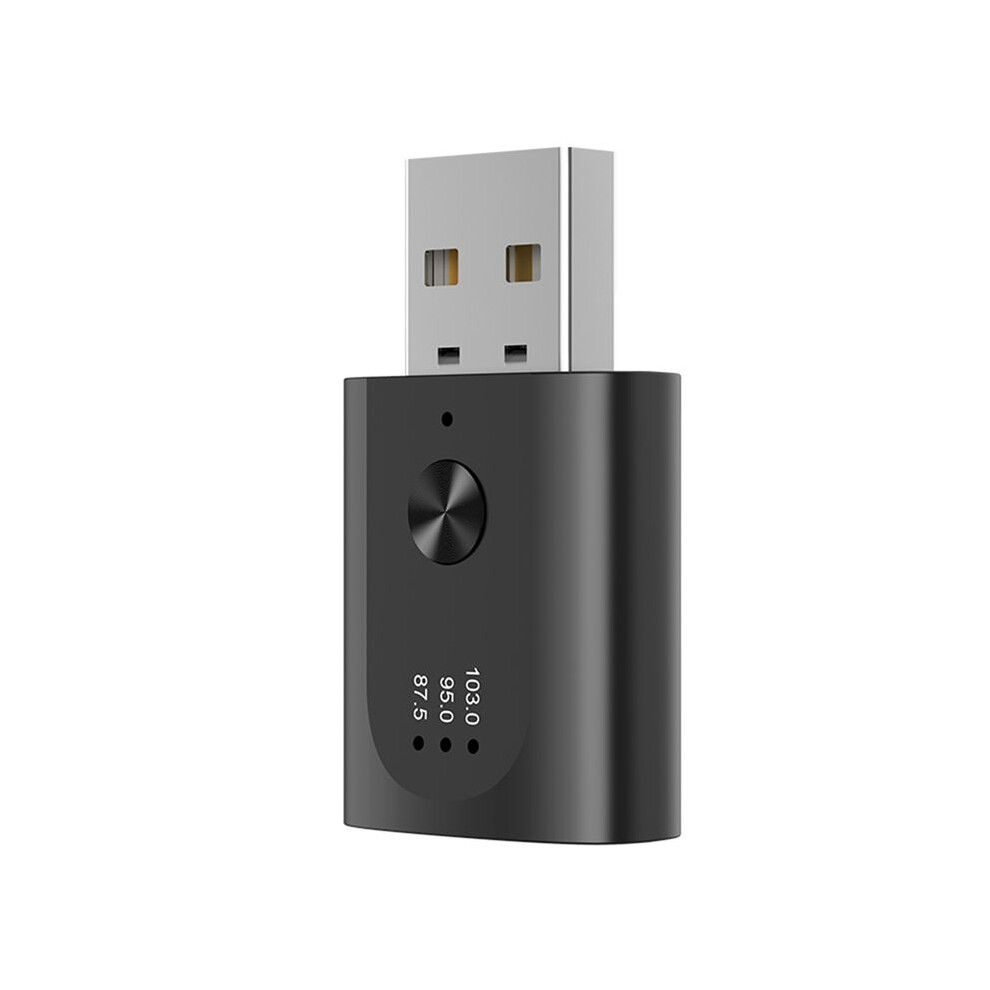 Usb 5.3 Adapter Wireless Audio Receiver Transmitter With Mic Handsfree Call For Car With Fm Radio 4714183049263