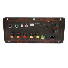 Bluetooth5.0 Scheda Amplificatore Audio 300W D300 Subwoofer Doppio Microfono Modulo Amplificatore AMP Lettore Multimediale per Auto Spina Americana