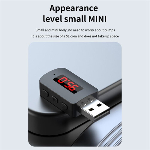 Car  5.4 Aadapter FM USB Transmitter Receiver Handsfree Call Auto LED Display Audio Music Wireless Receiver 2