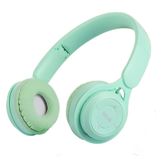 Headband  Headset Y08 Wireless  Headset Portable Foldable Children Headset Green 1