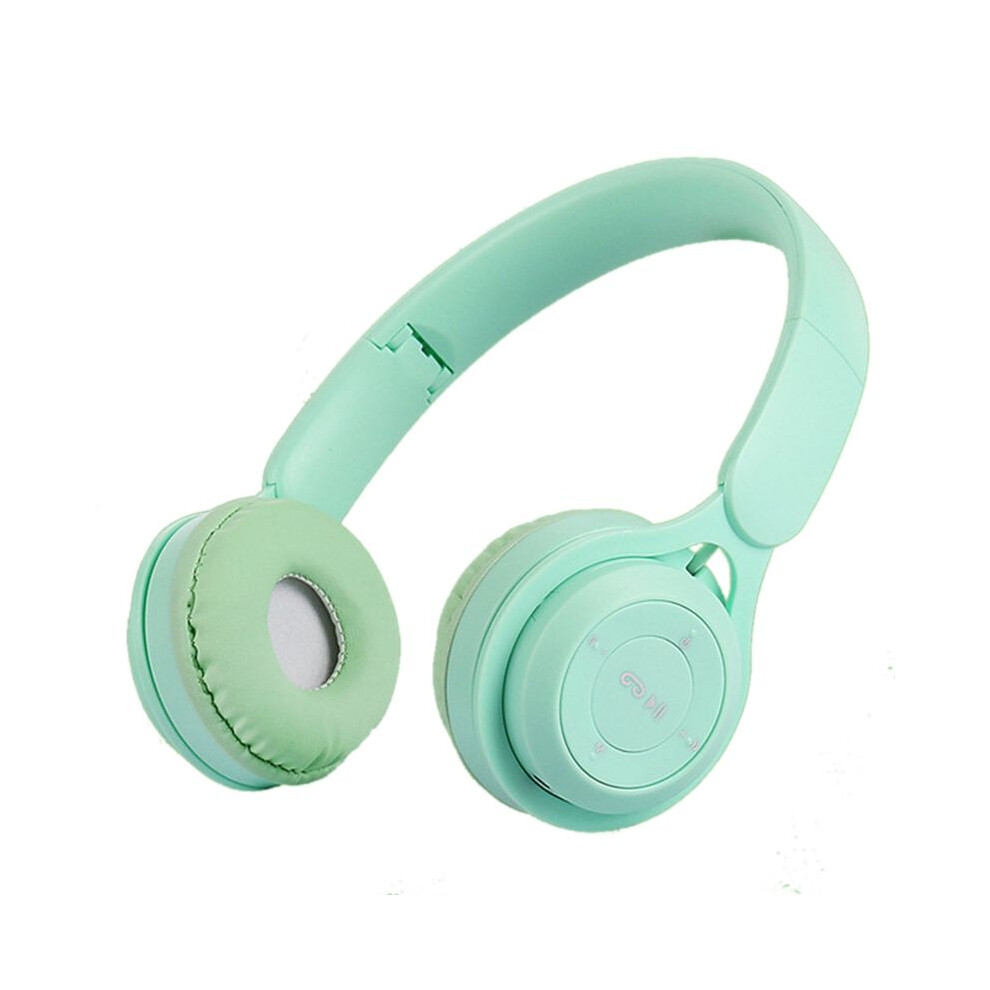 Headband Headset Y08 Wireless Headset Portable Foldable Children Headset Green 6032416812216
