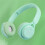Headband  Headset Y08 Wireless  Headset Portable Foldable Children Headset Green 3