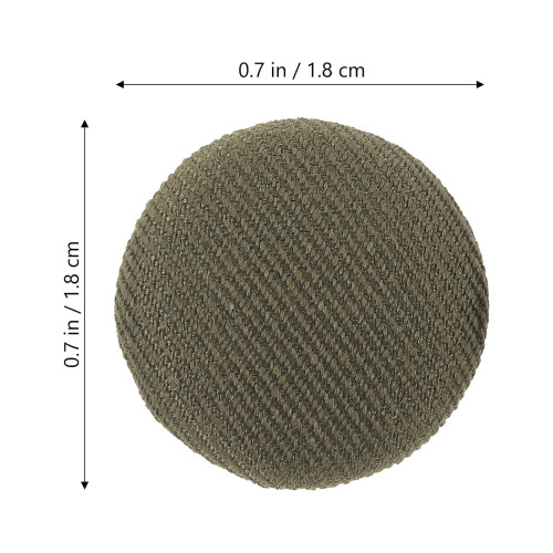Stofdekorationsknapper Grøn Polyester Aluminium 60 stk 1