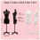 Mini Doll Dress Form Holders Black White 6 Pcs 2